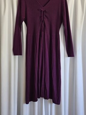 Nina Leonard Plum Sweater Dress